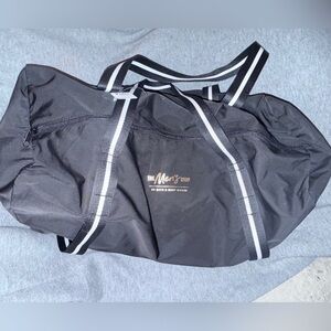 Bath & Body Works Black Tote with White Stripes